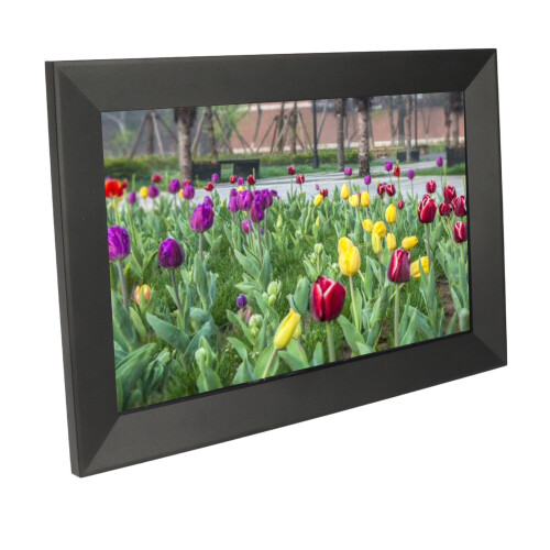 (US Plug) Digital Picture Frame 10 Inch WiFi IPS Touch Screen 32GB Auto Rotate 2