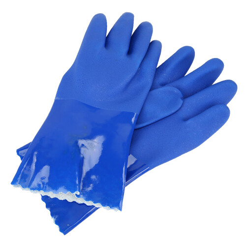 (XL) PVC-Handschuhe mit Baumwollfutter, rutschfest 2