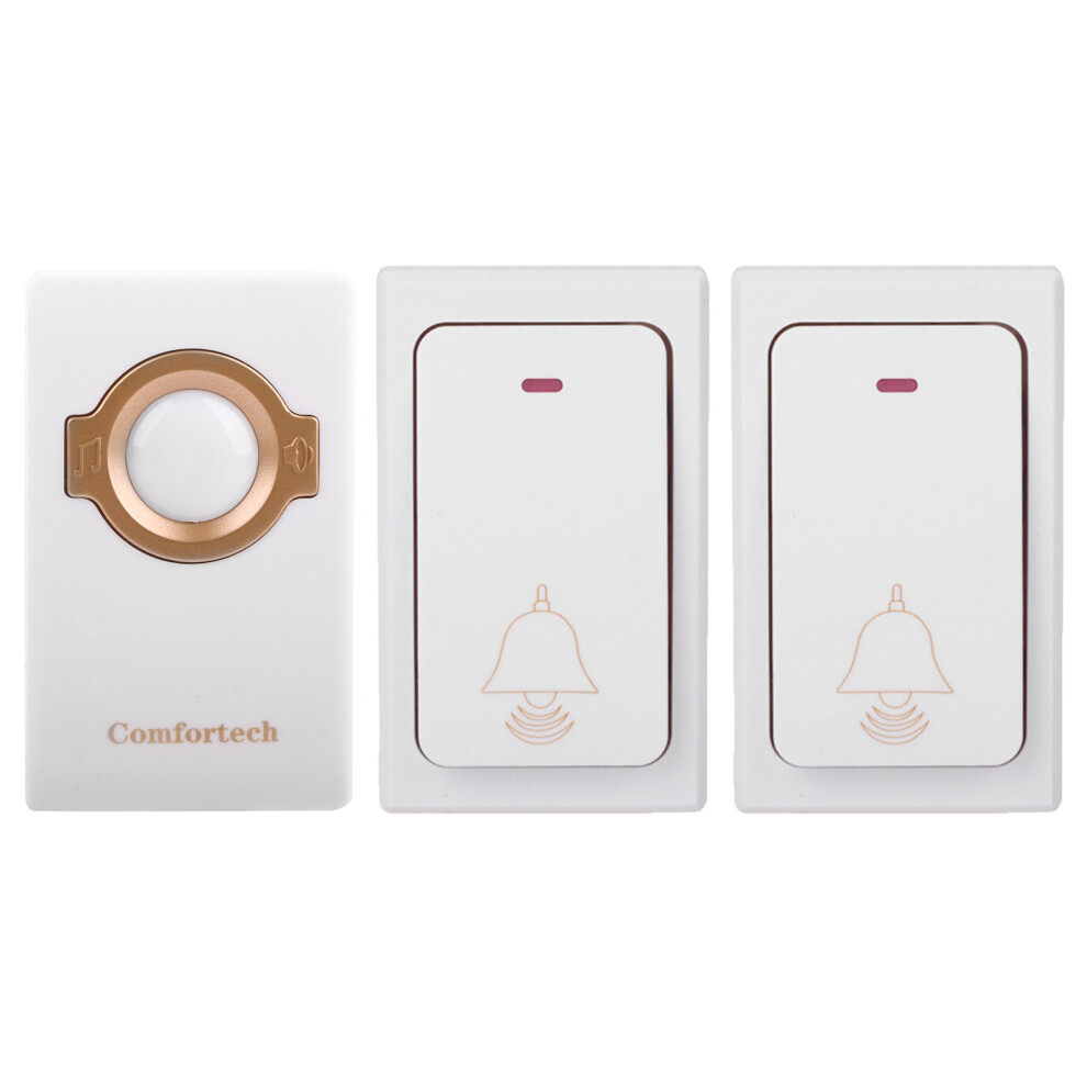Smart Wireless Waterproof Doorbell Chime 2*Transmitter 1*Receiver 604725169945