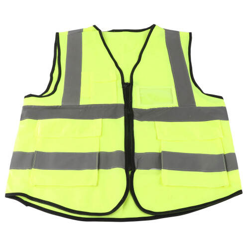 Reflective Safety Vest High Visibility with Pockets Zipper