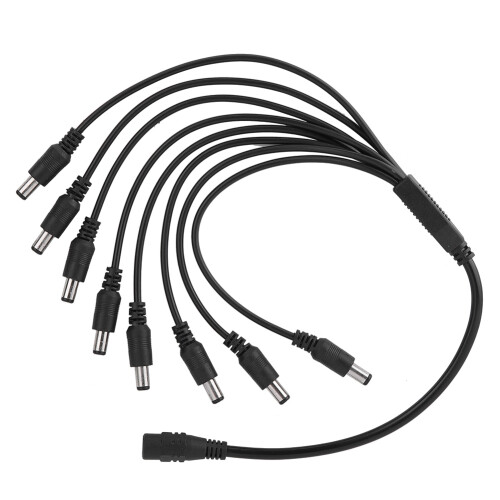 5,5x2,1mm 1F-auf-8M-Stromverteilerkabel