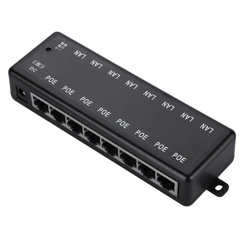 DC12V-48V 8-Port PoE-Adapter (Passiv-Injektor)