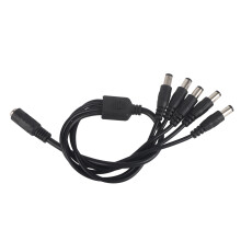 5.5x2.1mm Power Cord Splitter 1 Female to 5 Male for CCTV Camera
