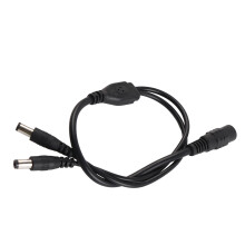 5.5x2.1mm Power Cord Splitter 1 Female to 2 Male for CCTV Camera