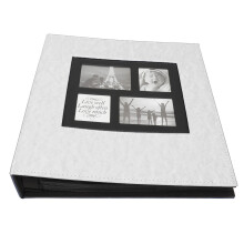 (White) PU Photo Album Leather Cover Blue