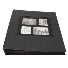 (Black) PU Photo Album Leather Cover Blue