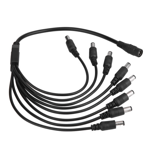 5,5x2,1mm 1F-auf-8M-Stromverteilerkabel 1