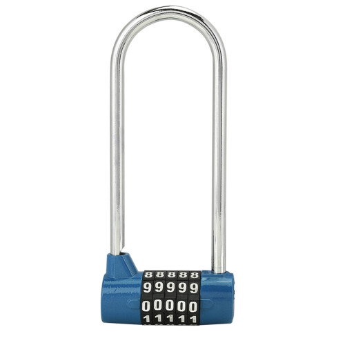 Zinc Alloy U Shape Combination Digit Lock Extra Long Cabinet Padlock
