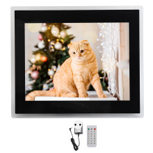 (EU Plug 100‑240V) 15inch Digital Picture Frame 4:3 HD Stereo Speaker UK Plug 100-240V