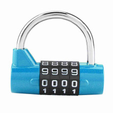 4-Dial Code Padlock Travel Suitcase Gym Locker Security Lock Blue