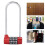Zinc Alloy U Shape Combination Digit Lock Extra Long Cabinet Padlock 2