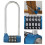 Zinc Alloy U Shape Combination Digit Lock Extra Long Cabinet Padlock 2