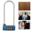 Zinc Alloy U Shape Combination Digit Lock Extra Long Cabinet Padlock 5