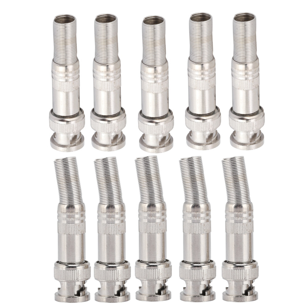 10Pcs Copper Core Bnc Male Connector Plug Rg59 Coaxial 604725115270
