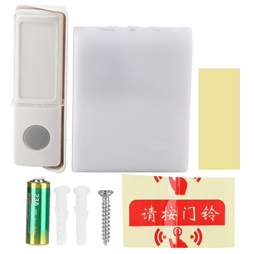 Wireless Door Bell for Elderly/Deaf with 7 Flash Colors
