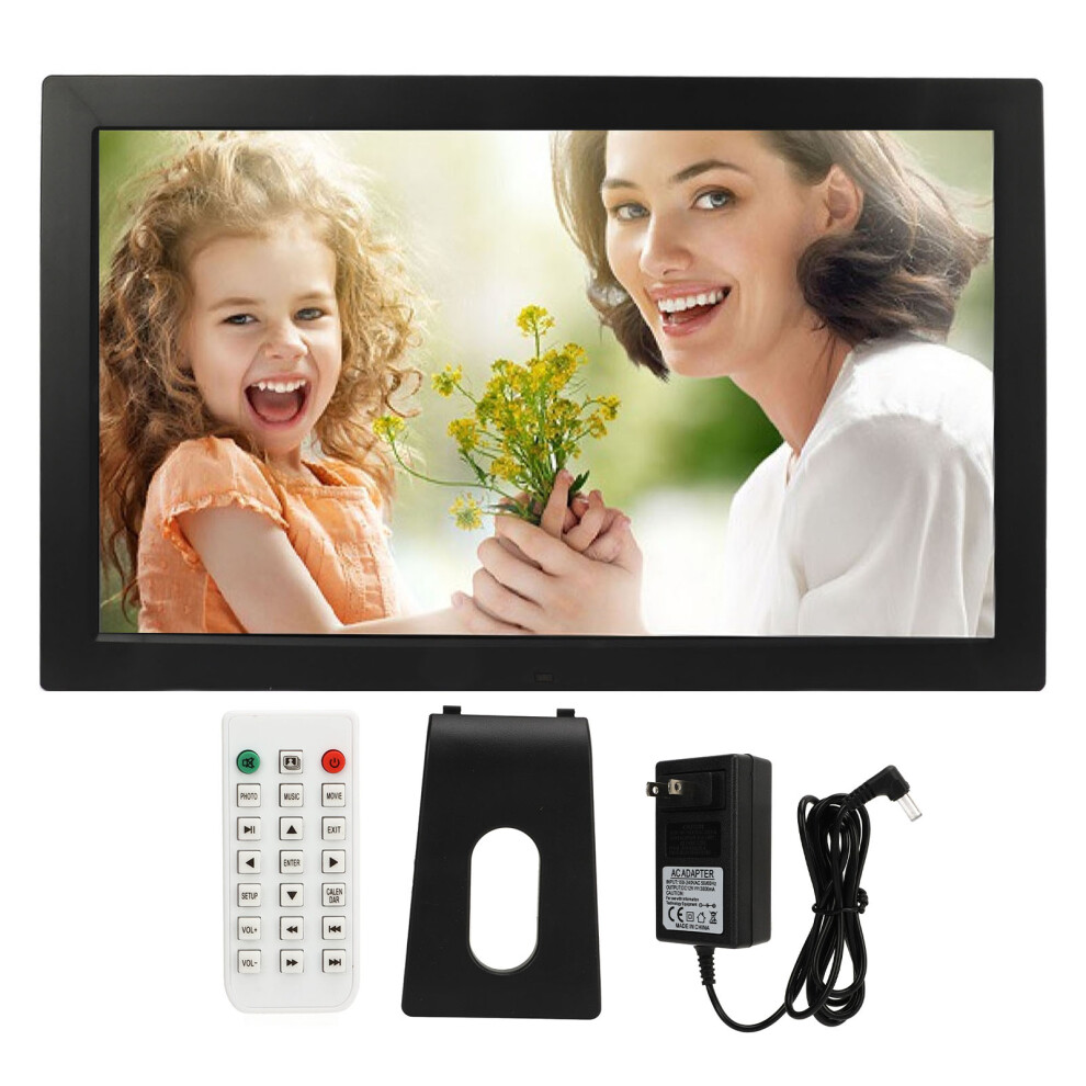 (Us Plug) 18.5In Hd 1080P Digital Photo Frame Music Movie Player Eu Plug Black 643505109887