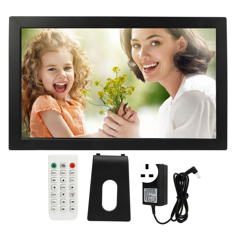 (Uk Plug) 18.5In Hd 1080P Digital Photo Frame Music Movie Player Eu Plug Black 643505109818