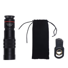 (Red) Mobile Phone Telescope 10X Zoom HD All Metal Blue
