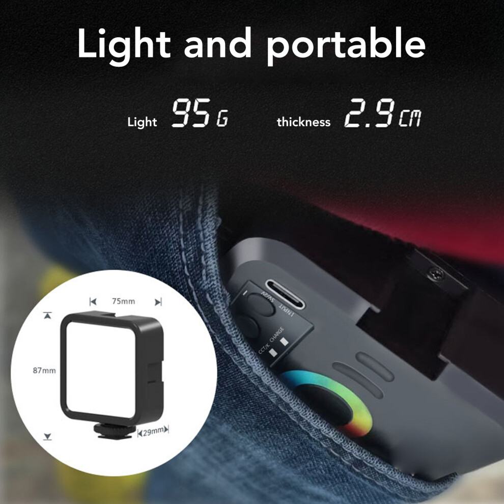 Rgb Portable 1200Mah Cri95 3000-9000K Dimmable 3 Modes Light 643505114218