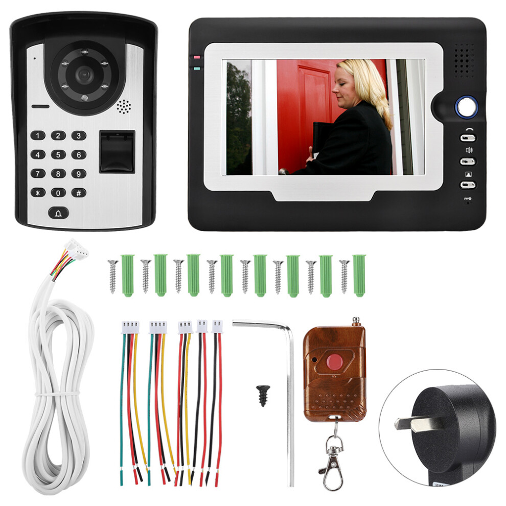 7In Wired Intercom Doorbell Kit With Fingerprint Unlock 604725168368