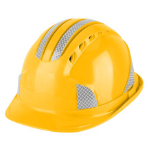 ABS-Schutzhelm mit Reflektorstreifen - Gelb