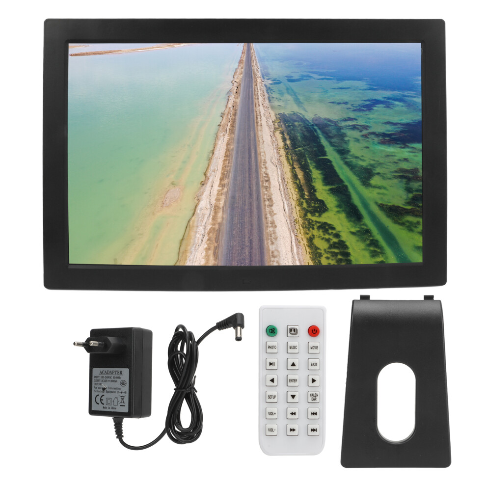 (Eu Plug) 17In Digital Photo Frame Remote 1080P Video Music Clock 100-240V Uk 643505111071