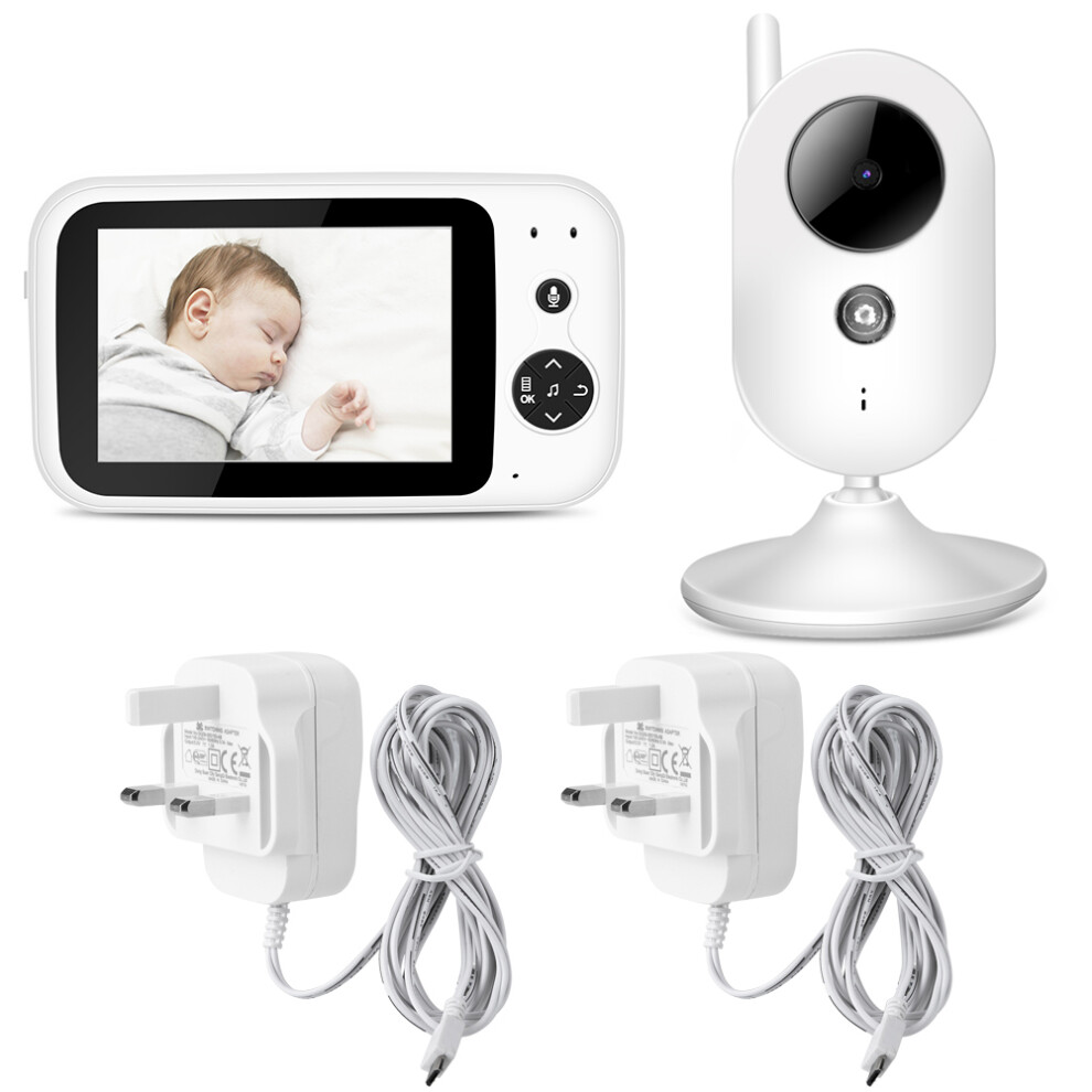 Digital Baby Monitor Night Vision Temp Sensor Lullaby Intercom