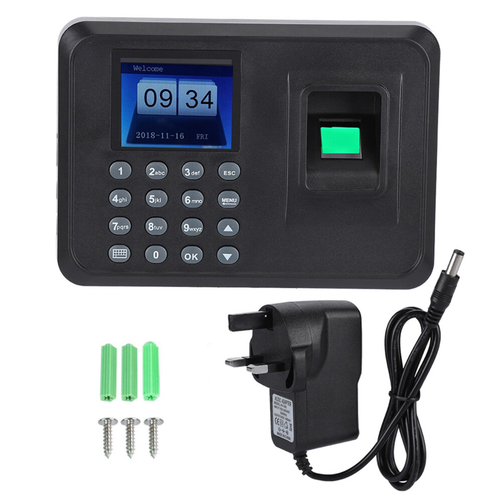 2.4In Tft Lcd Screen Fingerprint Time Clock Attendance Recorder 604725170460