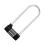 Zinc Alloy U Shape Combination Digit Lock Extra Long Cabinet Padlock 4