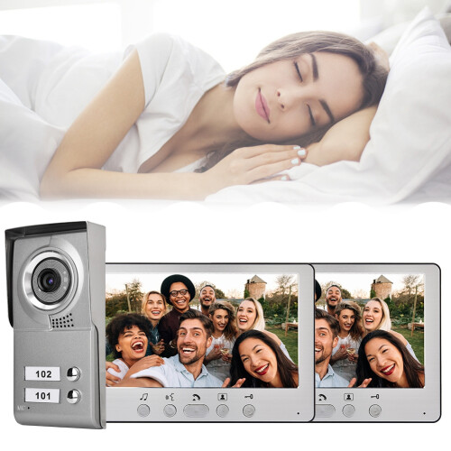 7inch Wired Video Door Phone Intercom System 110-240V 1