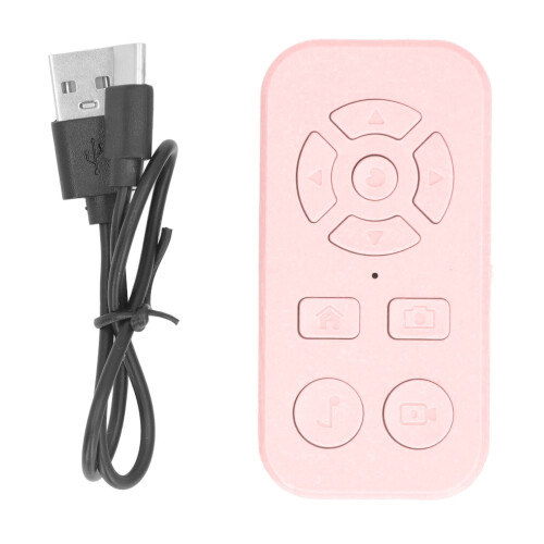 (Pink) Bluetooth Page Turner 9 Keys Wireless Remote Rechargeable Purple