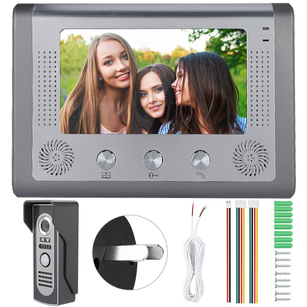 7Inch Wired Touch Screen Video Intercom Doorbell 604725168634