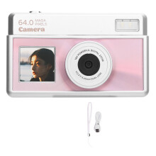 (Roseate and White) 4K 64MP 18X Zoom Retro Digital Camera 2.8in Screen with Filters LED