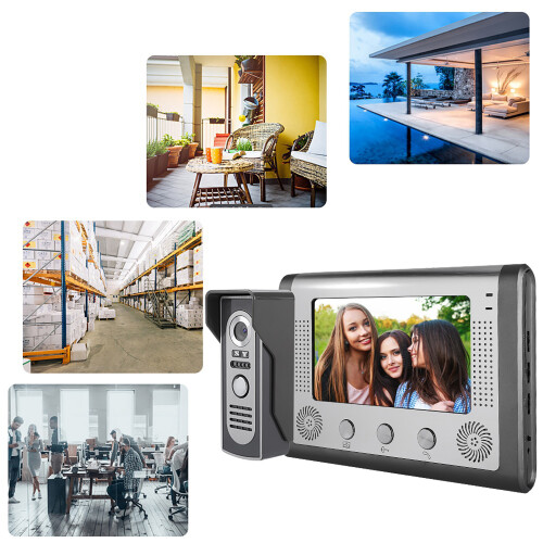 7inch Wired Touch Screen Video Intercom Doorbell 1