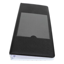 (Black) 65-Pocket Mini Photo Album PU Cover Black for Polaroid 5in