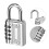 4-digit Combination Password Padlock Gym Drawer Padlock(Silver) 5