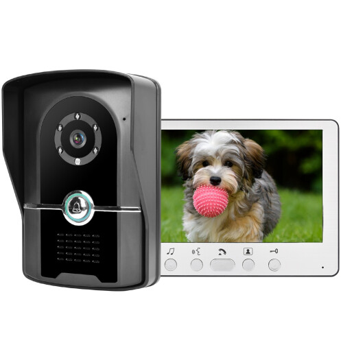 7in TFT LCD Wired Video Door Phone Intercom IR Night Vision 1