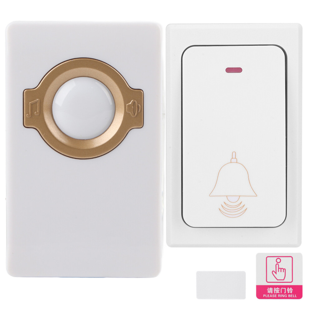 Wireless Doorbell Set Selfpowered Remote Button Receiver 604725169051