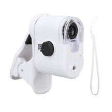 Mini Phone Microscope 60X Zoom LED UV Clip for Currency