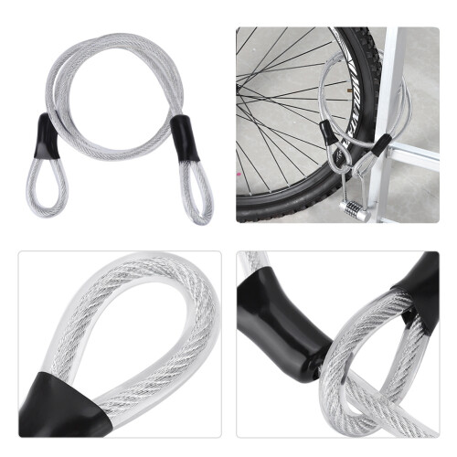 120cm Steel Wire Rope Security Cable 8mm Diameter 1