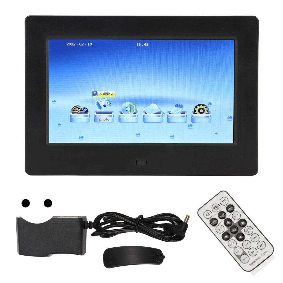 (Eu Plug) 7 Inch Digital Photo Frame Video Music Clock Calendar 100-240V Us Plug 643505118841