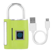 Smart Fingerprint Padlock No Password Unlock Green Suitcase Luggage