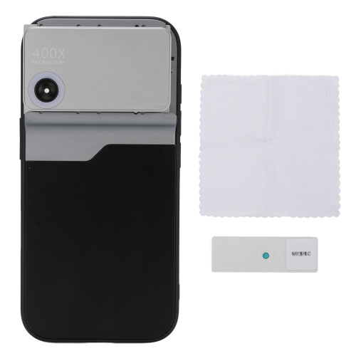 400X Phone Microscope LED Light Aluminum TPU HD for 16 Pro