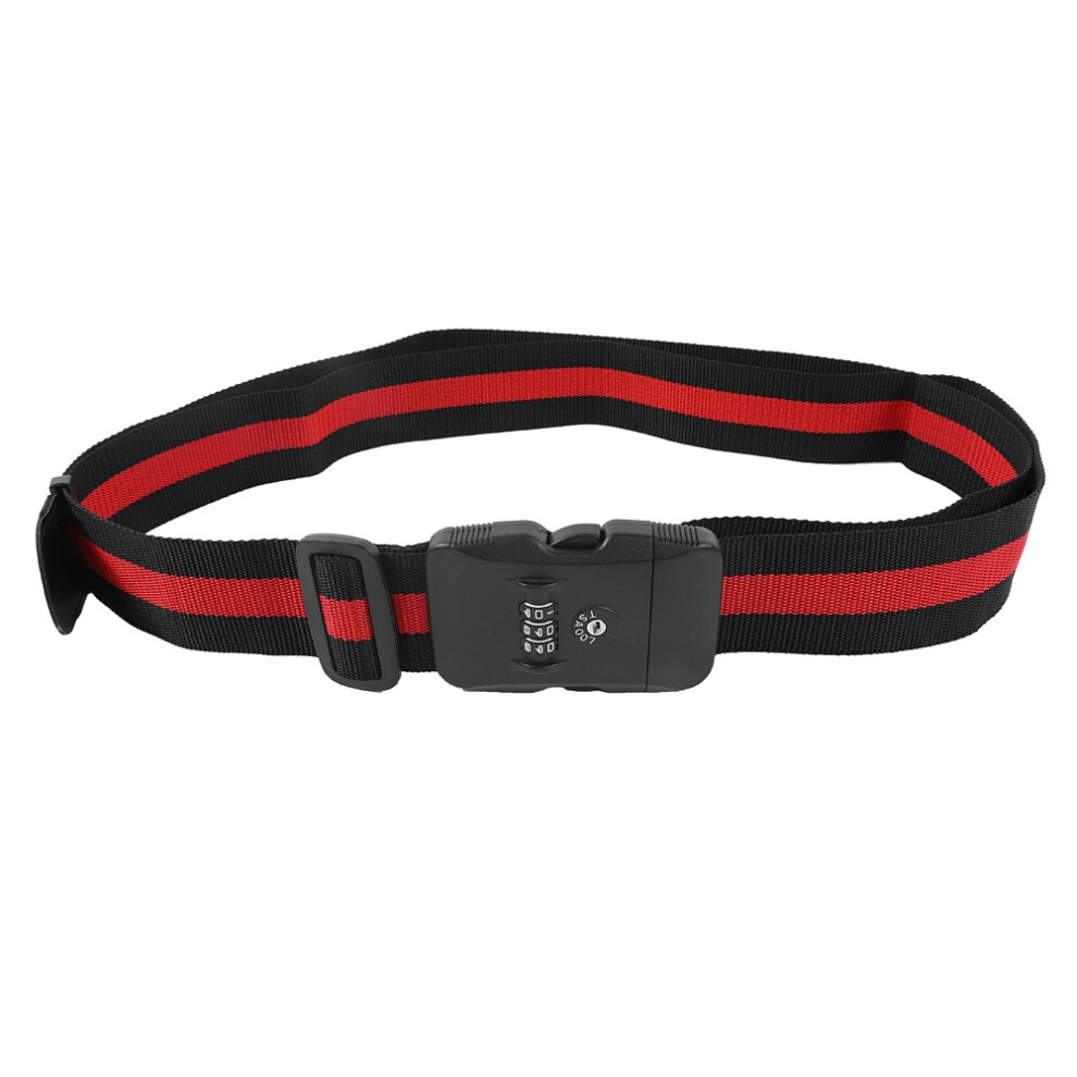 Luggage Strap Cross Straps TSA Lock Black Red-image-OPC-PMK5K2F-NEW