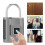 Smart Fingerprint Padlock No Password Unlock Grey Suitcase Luggage 4