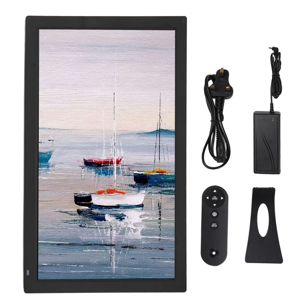 (Uk Plug) 21.5 Inch Digital Picture Frame 2.4G 5G Wifi 32G Fhd Wall Mount Remote 643505173604