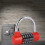 5 Digit Code Lock Padlock U shaped Suitcase Door Combination Lock Red 4