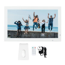 (UK Plug) 22 Inch Digital Photo Frame Body Sensing Video Music Clock Calendar