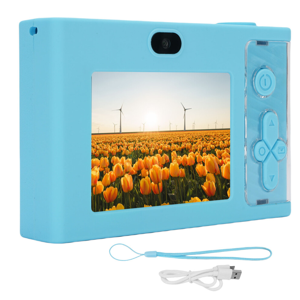 (Blue) 48Mp 1080P Dual Lens Camera 2.4 Inch Auto Focus Vlog Selfie Blue 643505175844