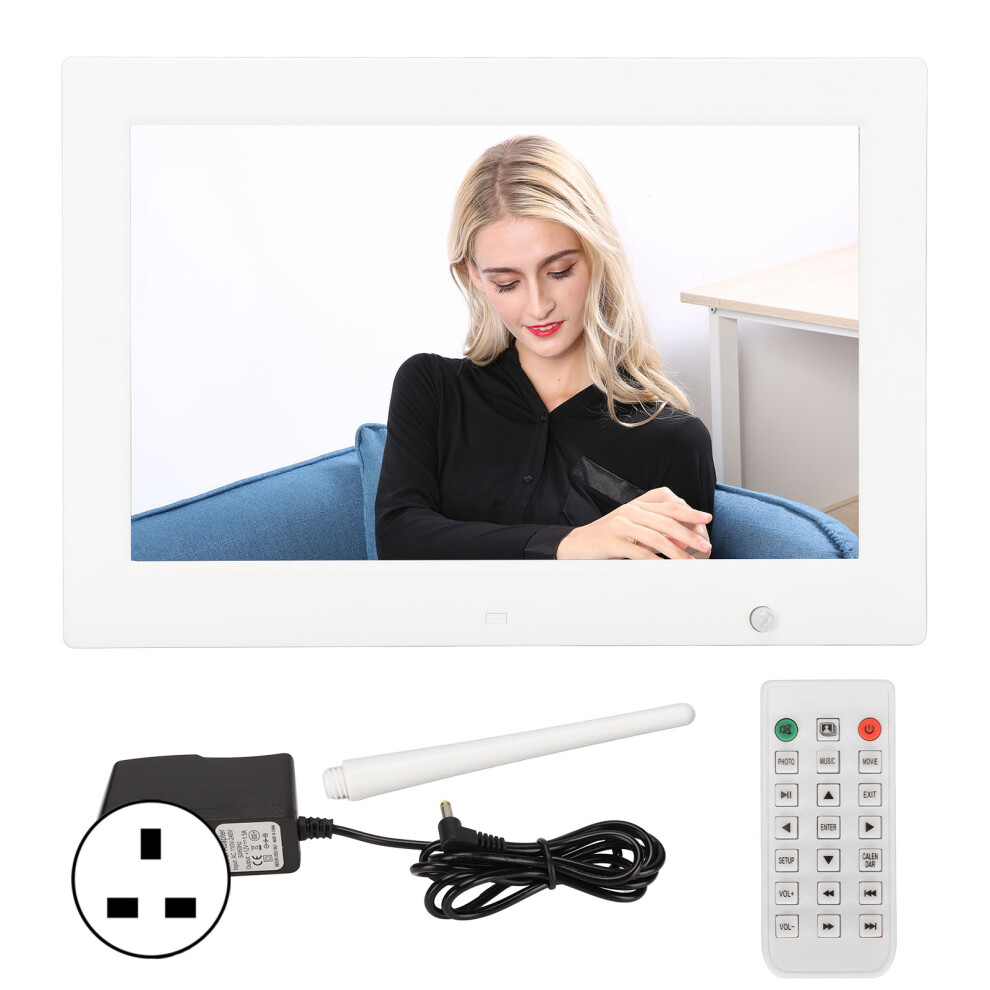 (Uk Plug) 12In Hd Smart Digital Photo Frame 1080P Video Music Clock Calendar 643505124811